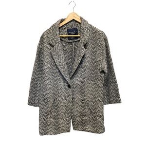 American Eagle Outfitters Two Tone Gray Tweed Unlined Jacket Size M